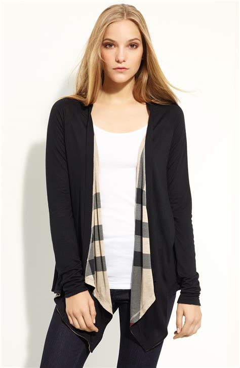 burberry brit reversible modal cardigan black|Burberry store online.